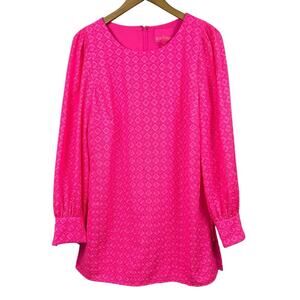 Lilly Pulitzer Fluorescent Neon Pink Aisha Romper Size 10 NWT Shorts Under Dress